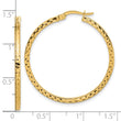 14K Diamond-cut Hoop Earrings