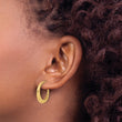 14K Polished J-Hoop Post Earrings