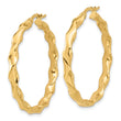 14K Polished Twisted Hoop Earrings