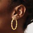 14K Polished Twisted Hoop Earrings