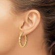 14K Polished Twisted Hoop Earrings