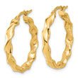 14K Polished Twisted Hoop Earrings