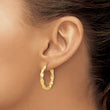 14K Polished Twisted Hoop Earrings