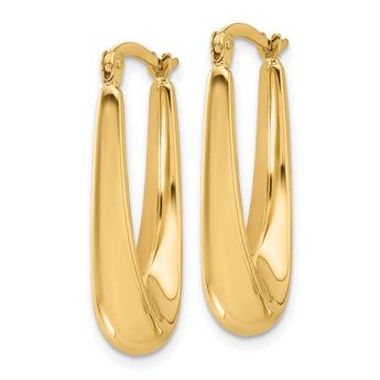 14K Polished Hoop Earrings