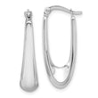 14K White Gold Polished Hoop Earrings