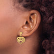 14K Polished Hearts Dangle Post Earrings