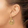 14K Polished Hollow Dangle Earrings - Birthstone Company