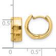 14K Polished and Diamond-cut Huggie Hoop Earrings