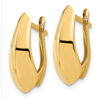 14K Polished Hoop Earrings