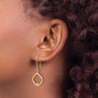 14K with Rhodium Polished CZ Square Dangle Earrings - Birthstone Company