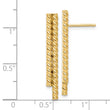 14K Polished Twisted Bar Post Earrings