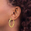 14K Polished Geometric Hoop Earrings
