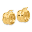 14K Polished Huggie Hoop Earrings
