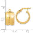 14K Polished Huggie Hoop Earrings
