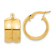 14K Polished Huggie Hoop Earrings