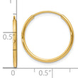 14k 1.25mm Endless Hoop Earring