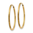 14k 1.25mm Diamond-cut Endless Hoop Earring
