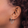 14k White Gold 1.5mm Polished Endless Hoop Earrings