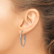 14k White Gold 1.5mm Polished Endless Hoop Earrings