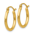 14k Polished 2x17.5mm Polished Hoop Earrings