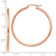 14k Rose Gold Polished 2x40mm Polished Hoop Earrings