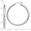 14k White Gold Polished 3mm Polished Hoop Earrings