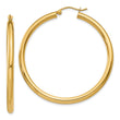14k Polished 3mm Polished Hoop Earrings