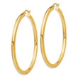 14k Polished 3mm Polished Hoop Earrings