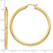14k Polished 3mm Polished Hoop Earrings