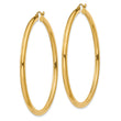 14k Polished 3mm Polished Hoop Earrings