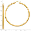 14k Polished 3mm Polished Hoop Earrings