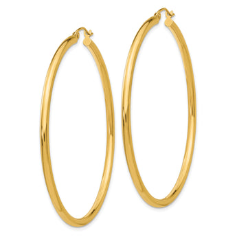 14k Polished 2.5mm Polished Hoop Earrings