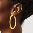 14k Polished 4mm Polished Hoop Earrings