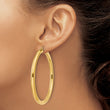 14k Polished 4mm Polished Hoop Earrings