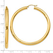 14k Polished 4mm Polished Hoop Earrings