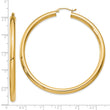 14k Polished 4mm Polished Hoop Earrings