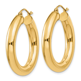 14k Polished 5mm Polished Hoop Earrings