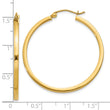 14k 2mm Square Tube Hoop Earrings