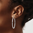 14k White Gold 2mm Square Tube Hoops