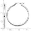 14k White Gold 2mm Square Tube Hoops