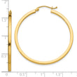 14k 2mm Square Tube Hoop Earrings
