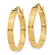 14k D/C Edge Medium 3mm Polished Hoop Earrings