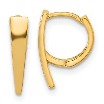 14K Polished Hinged Hoop Earrings