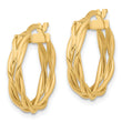 14K Polished Braided Hoop Earrings