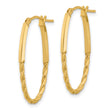 14K Polished Oval Hoop Earrings