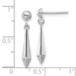 14K White Gold Polished Post Dangle Earrings