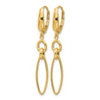 14K Polished/Textured Dangle Earrings - Birthstone Company