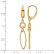 14K Polished/Textured Dangle Earrings - Birthstone Company