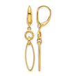 14K Polished/Textured Dangle Earrings - Birthstone Company