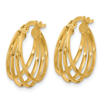 14K Polished Hoop Earrings